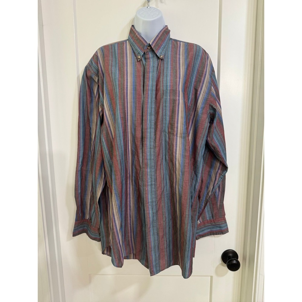 Vintage Salmon river traders size large tall button down shirt